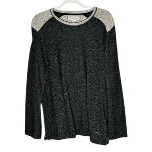 Tommy Bahama Charcoal & Light Gray Crewneck Sweater Sweatshirt Style 22901